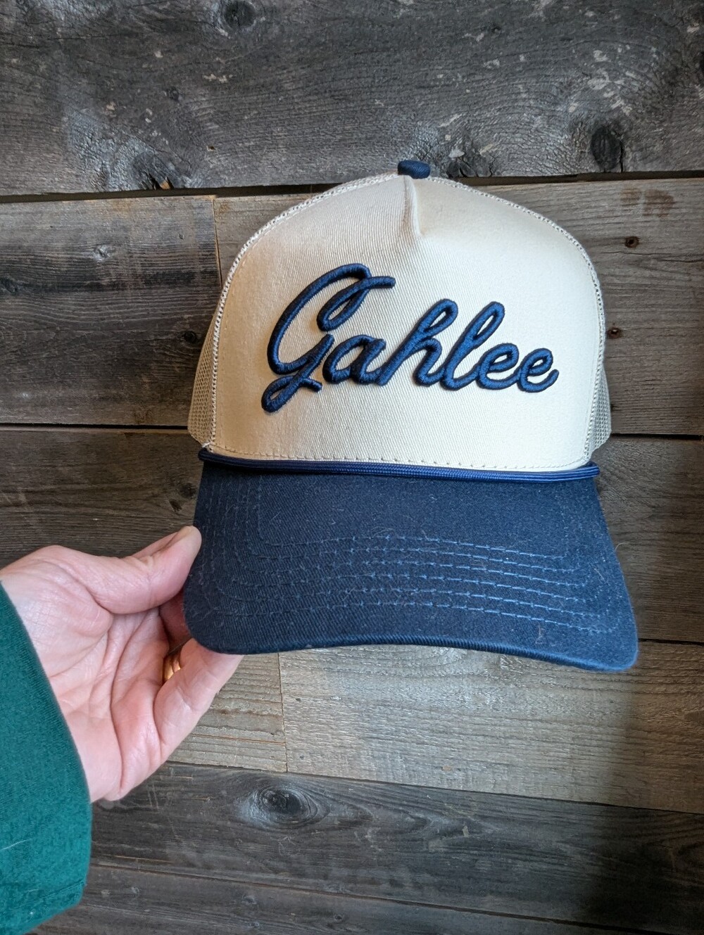 Gahlee Two-Tone Trucker Hat - Cream & Navy DIRT PILE